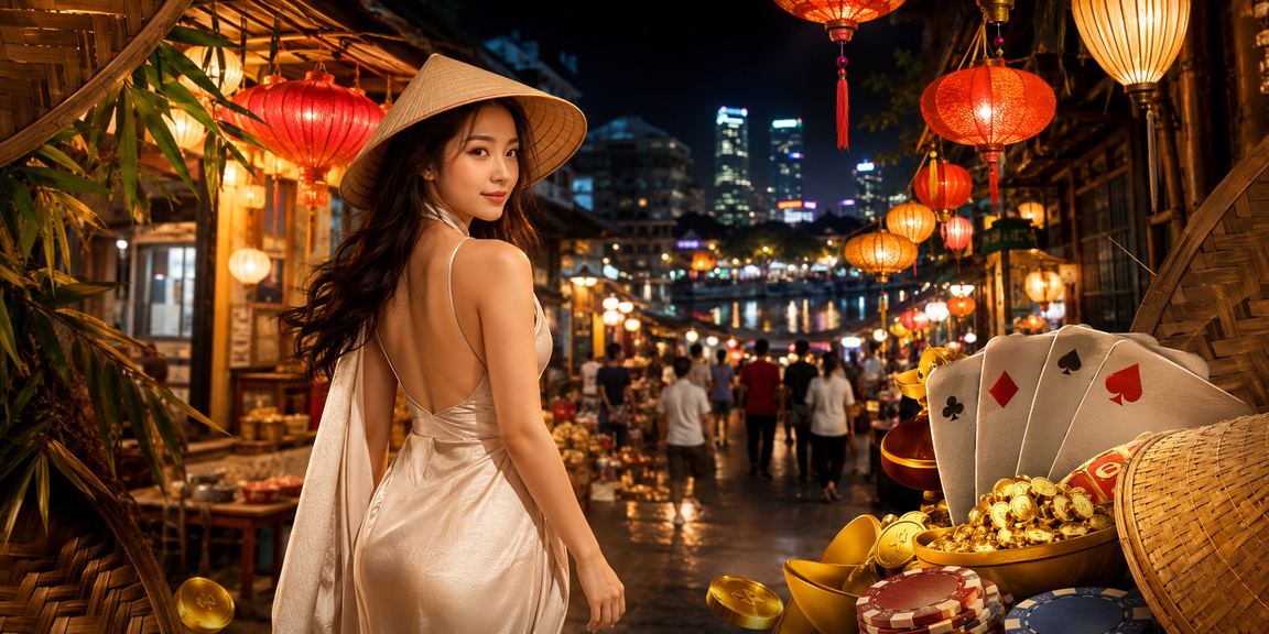 Người chơi bài tại Hà Nội với chiếc nón lá, không khí vừa truyền thống vừa hiện đại