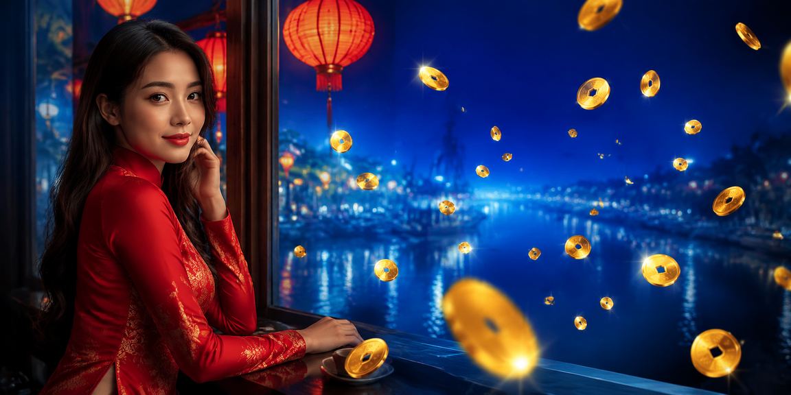 Người phụ nữ Huế mặc áo dài xem phân tích kèo thể thao và casino trên điện thoại